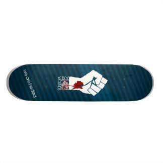 Door zijn wonden - blauw skateboard