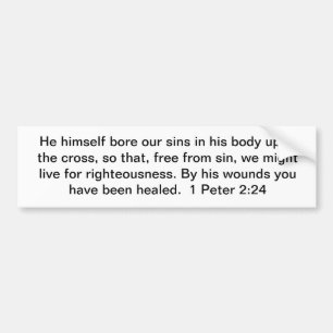 Door zijn wonden bumpersticker