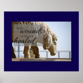 Door Zijn wonden zijn we genezen Canvas Poster