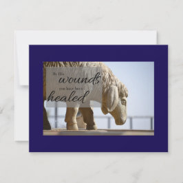 Door Zijn wonden zijn we genezen kaart Notitiekaartje