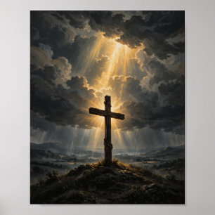Door Zijn Wonden Zijn We Genezen Kruis Christelijk Poster