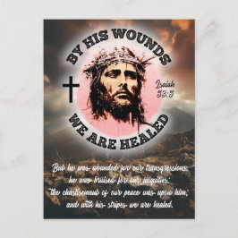 Door zijn wonden zijn we genezen Pasen Briefkaart