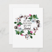 Door zijn wonden zijn we heet Isaiah 53:5 Briefkaart (Voorkant / Achterkant)