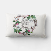 Door zijn wonden zijn we heet Isaiah 53:5 Kussen (Achterkant)