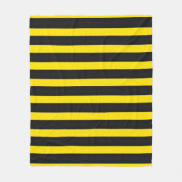 Door zwarte en gele bijen geïnspireerde strips fleece deken