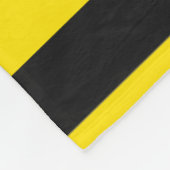 Door zwarte en gele bijen geïnspireerde strips fleece deken (Hoek)