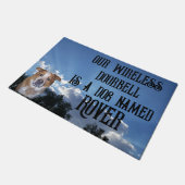 Doorbell is Dog met naam en foto | Sun Rays Deurmat (Schuin)