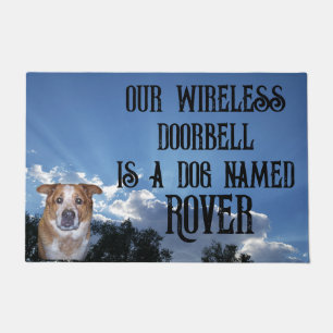 Doorbell is Dog met naam en foto Sun Rays Deurmat