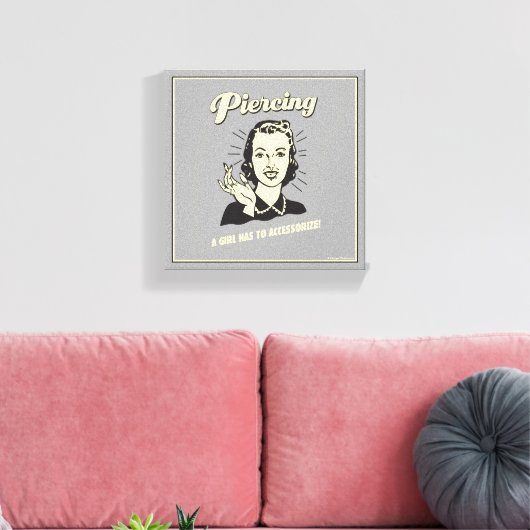 Doorboren: een meisje moet toegang krijgen tot canvas afdruk (Insitu (Woonkamer))