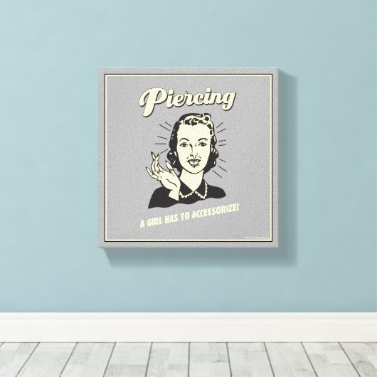 Doorboren: een meisje moet toegang krijgen tot canvas afdruk (Insitu (Houten vloer))