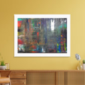 Doorboren van de schemering canvas afdruk (Insitu (Woonkamer))