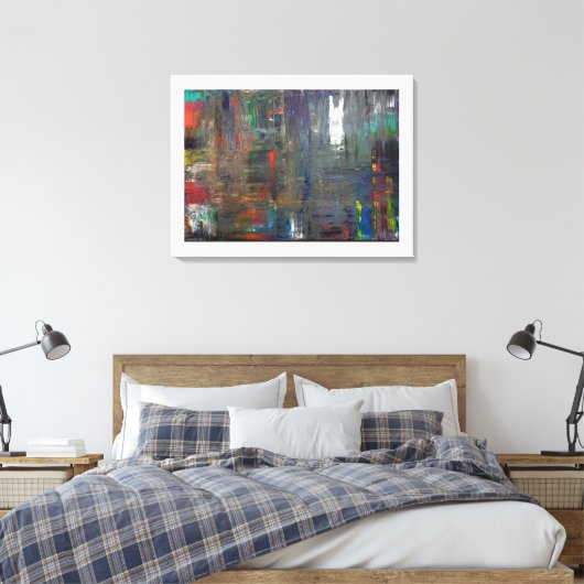 Doorboren van de schemering canvas afdruk (Insitu (Slaapkamer))