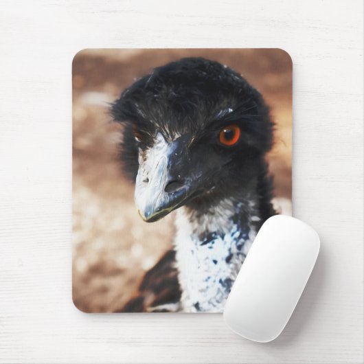 Doorborende ogen van de Outback Muismat (Met muis)