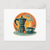 Doorborrelende Herinneringen: Oude Koffiemomenten Briefkaart (Voorkant)