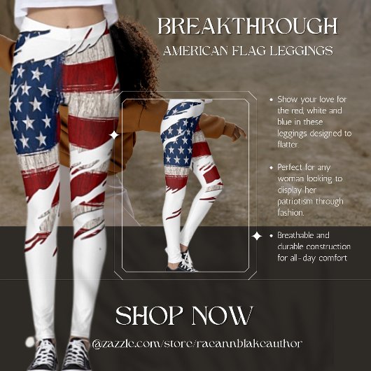 Doorbraak Amerikaanse vlag Leggings