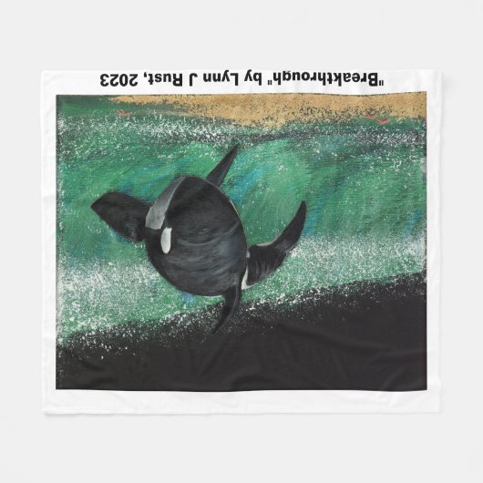 "Doorbraak" kunst fleece deken (Voorkant (Horizontaal))