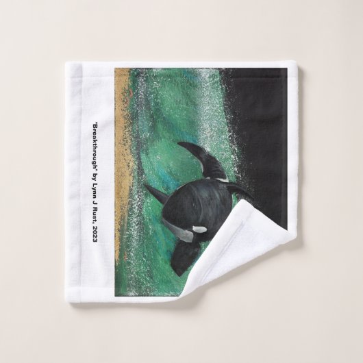 "Doorbraak" kunst handdoek en washandje set (Wasdoekje)