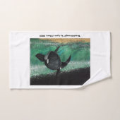 "Doorbraak" kunst handdoek en washandje set (Handdoek)