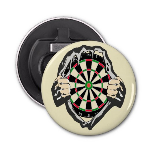 Doorbraak naar de Bullseye – Ultimate Dartboard Button Flesopener (Voorkant)