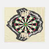Doorbraak naar de Bullseye – Ultimate Dartboard Fleece Deken (Voorkant (Horizontaal))