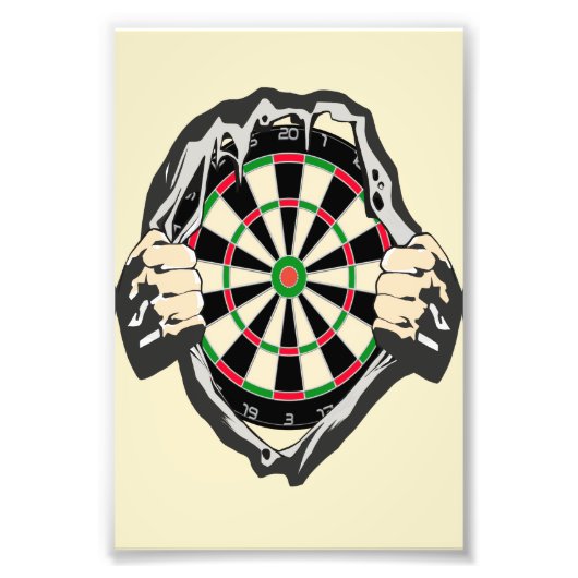 Doorbraak naar de Bullseye – Ultimate Dartboard Foto Afdruk (Voorkant)