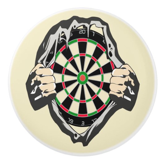 Doorbraak naar de Bullseye – Ultimate Dartboard Keramische Knop (Voorkant)