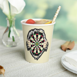 Doorbraak naar de Bullseye – Ultimate Dartboard Papieren Bekers