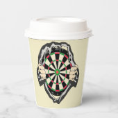 Doorbraak naar de Bullseye – Ultimate Dartboard Papieren Bekers (Voorkant)