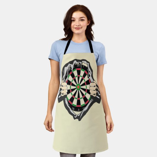 Doorbraak naar de Bullseye – Ultimate Dartboard Schort (Gedragen)