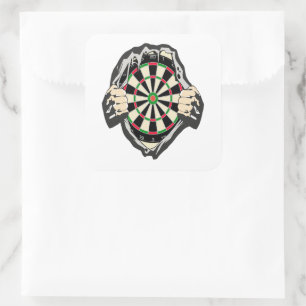 Doorbraak naar de Bullseye – Ultimate Dartboard Vierkante Sticker