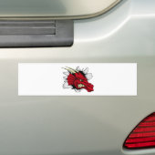 Doorbraak rode draak bumpersticker (Op auto)