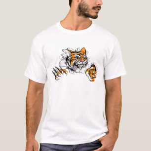 Doorbraak van mascotte van tijger t-shirt