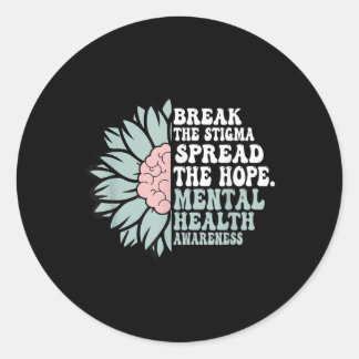 Doorbreek het stigma en verspreid de hoop - geeste ronde sticker