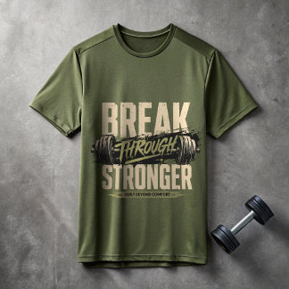 Doorbreek Sterkere Gym Motivatie T-Shirt |