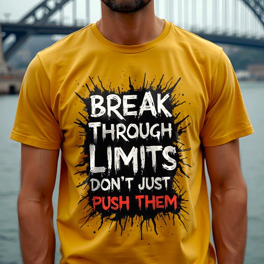Doorbreeklimieten - Inspirerend typografie T-shirt