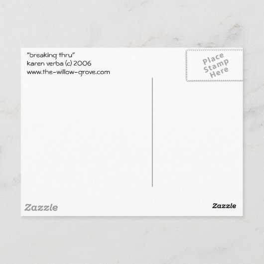 doorbreken briefkaart (Achterkant)