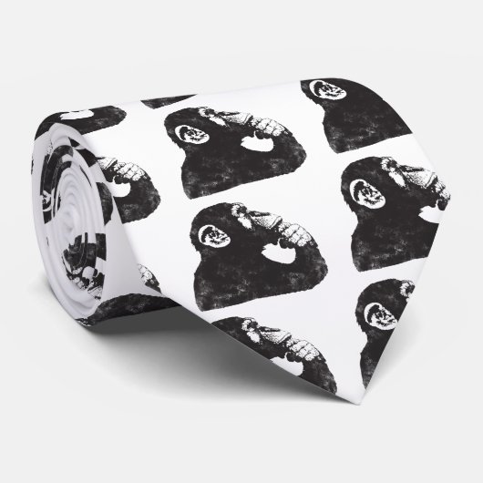 Doordacht aap stropdas (Opgerold)