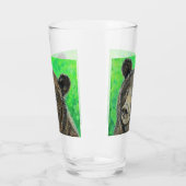 Doordacht bruin Beer schilderen Glas (Links)