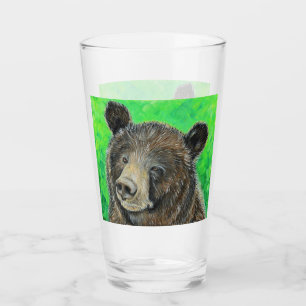 Doordacht bruin Beer schilderen Glas