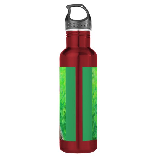 Doordacht bruin Beer schilderen Waterfles (Achterkant)