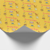 Doordacht cadeautjes grappige kerstCartoon Cadeaupapier (Hoek)