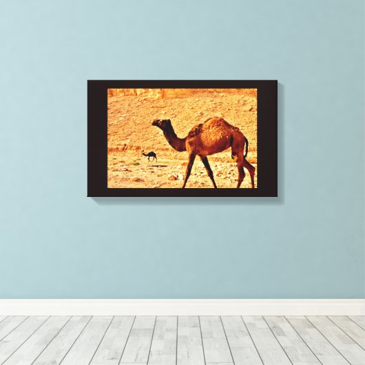 Doordacht Camel Canvas Afdruk (Insitu (Houten vloer))