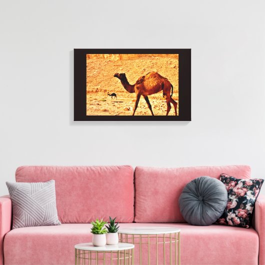 Doordacht Camel Canvas Afdruk (Insitu (Woonkamer))