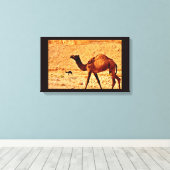 Doordacht Camel Canvas Afdruk (Insitu (Houten vloer))