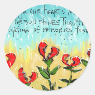 Doordacht en creatief medeleven ronde sticker