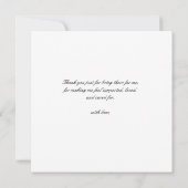 Doordacht Floral Heart Calligraphy Script Bedankkaart (Achterkant)