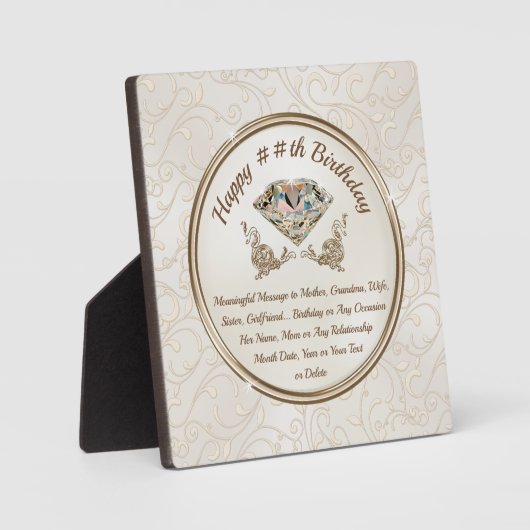 Doordacht gepersonaliseerd voor haar, aangepaste v fotoplaat (Voorkant)