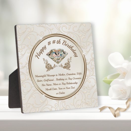 Doordacht gepersonaliseerd voor haar, aangepaste v fotoplaat