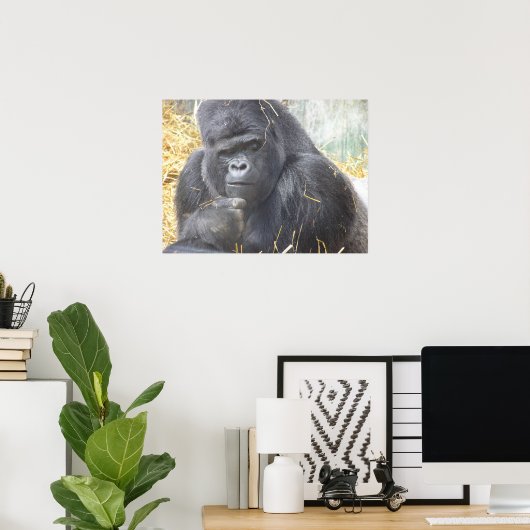 Doordacht Gorilla Poster (Thuiskantoor)