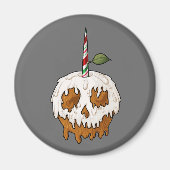 Doordacht karamel Apple Skull Magnet (Voorkant)